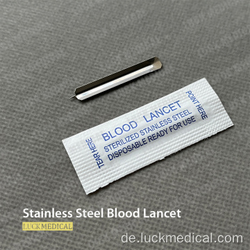 Edelstahlblut Lancet Blutzucker -Test